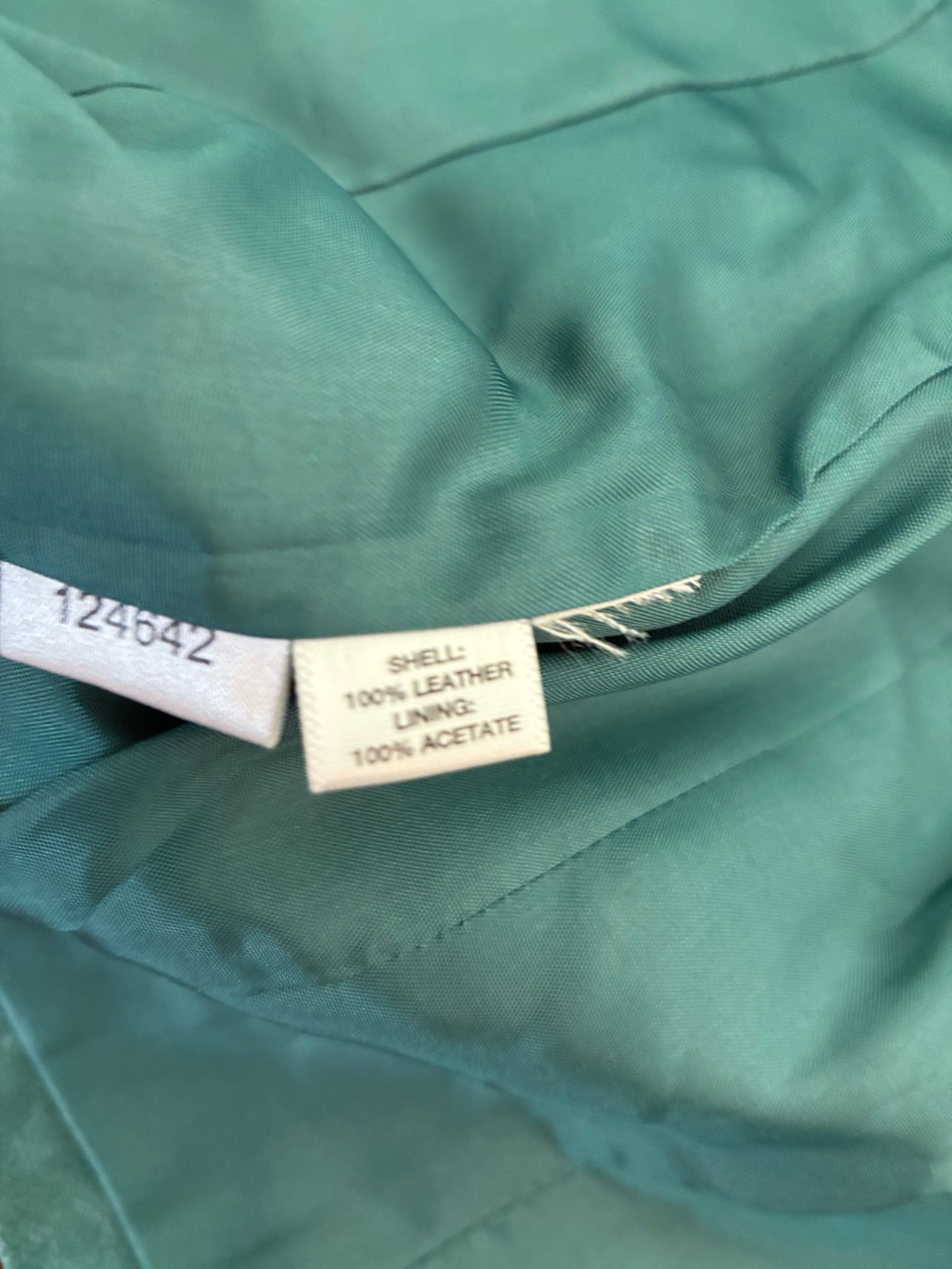 Vintage Y2K Ann Taylor LOFT Green Genuine Leather Blazer - Picture 12 of 15